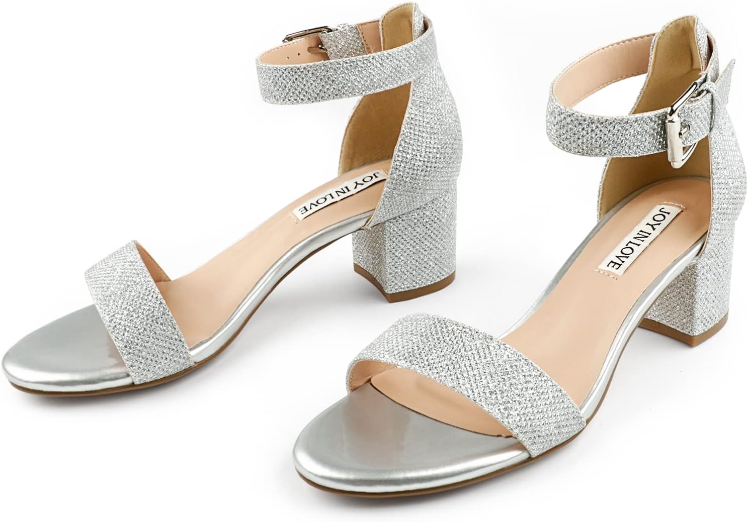 JOY IN LOVE Women's Chunky Low Heels Ankle Strap Sandals Review