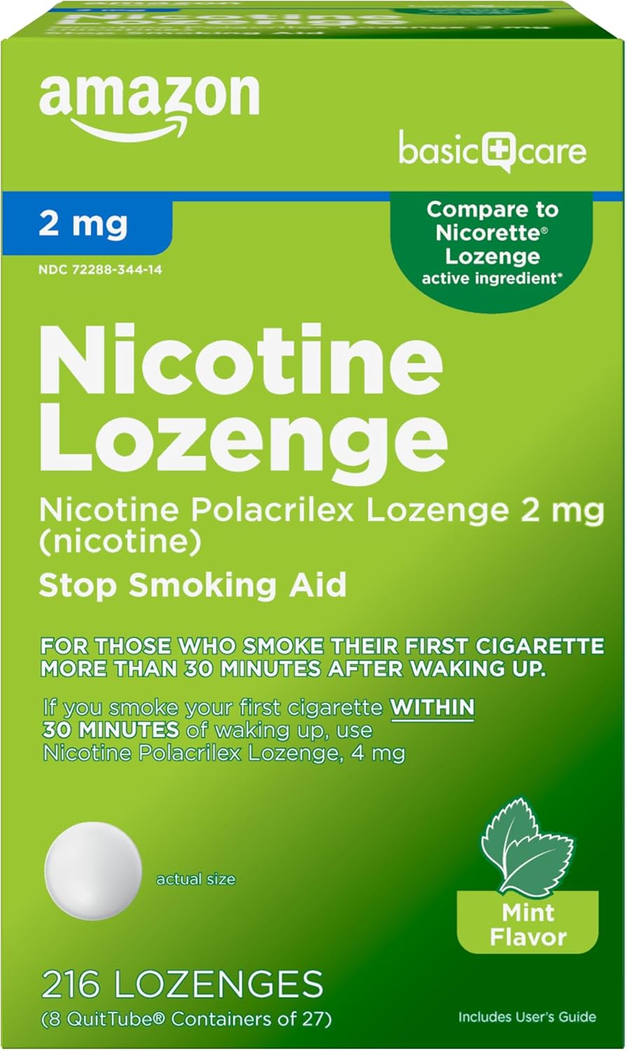 Nicotine Polacrilex Lozenge 2 mg Mint Flavor Stop Smoking Aid