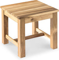 12 Inch Wooden Step Stool Small Acacia Footstool - Portable