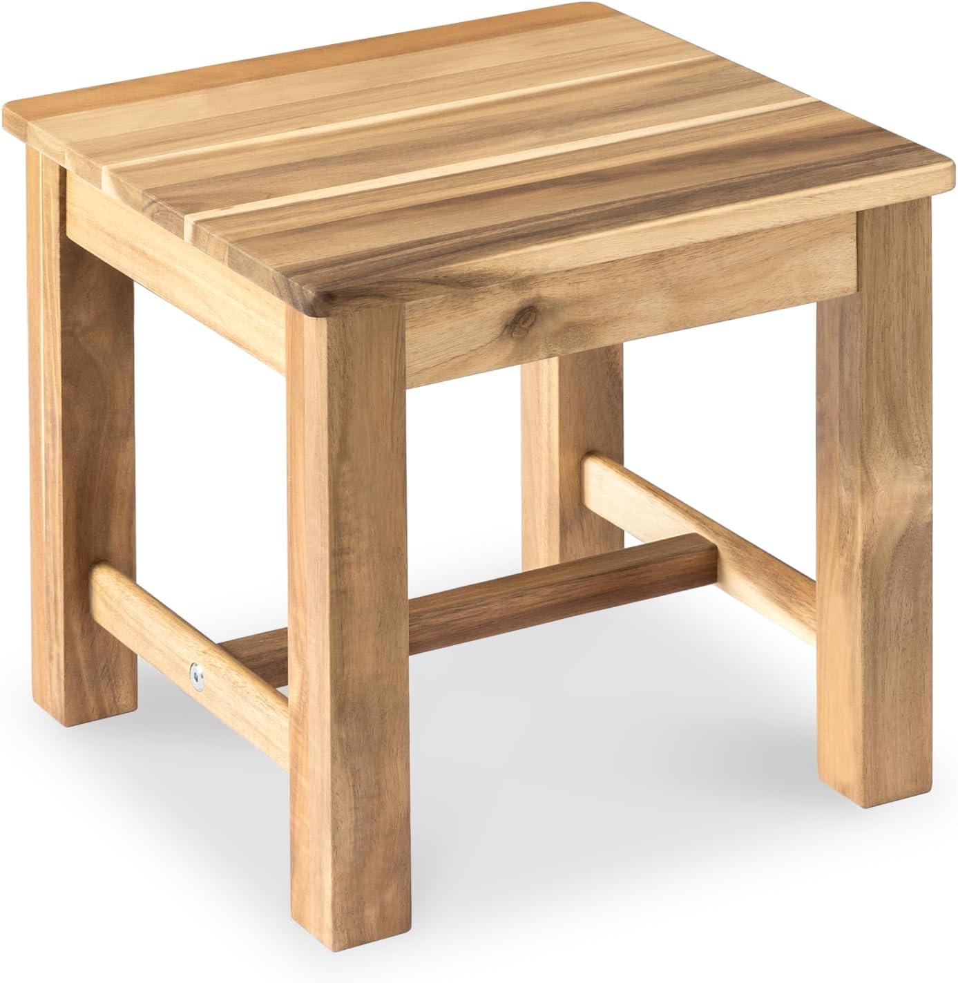12 Inch Wooden Step Stool for Living Room and Kitchen Use
