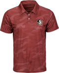 FOCO NCAA Team Logo Polyester Polo Short Sleeve Shirt - Fan Camo Style