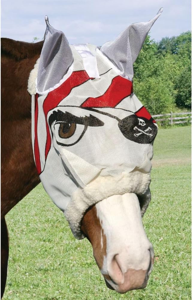 Schneiders Dura-Mesh Fly Horse Masks with Fun Pirate Design