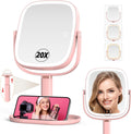 Mocado Makeup Mirror with Lights, 1X/20X Magnifier - Adjustable