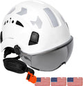 Construction Safety Hard Hat with Visor - Lightweight Vented