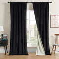 100% Blackout Velvet Curtains 84 in Long 2 Panels - Thermal Insulated