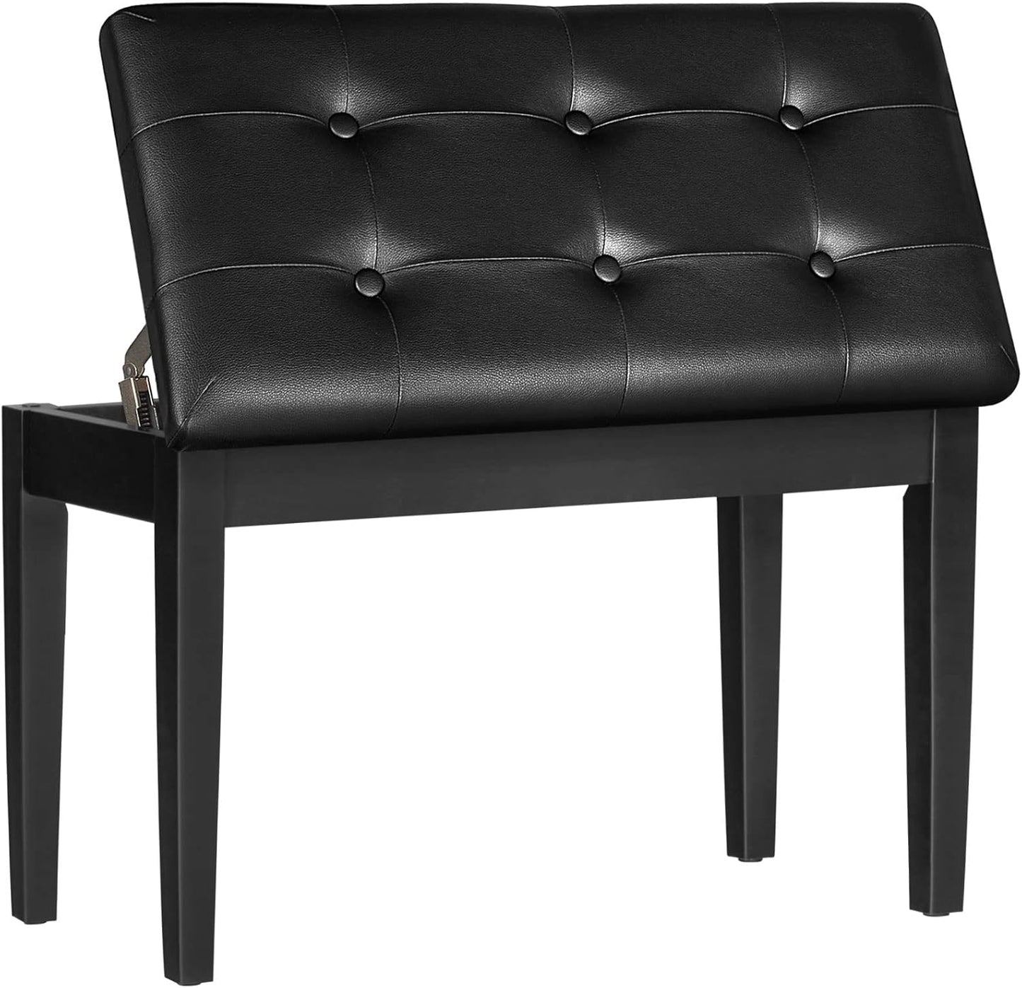 HOOBRO Duet Piano Bench with Storage and Padded Cushion