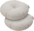 Bistro Chair Cushions 15 in Set of 2 Light Brown - Tufted 4in Pads