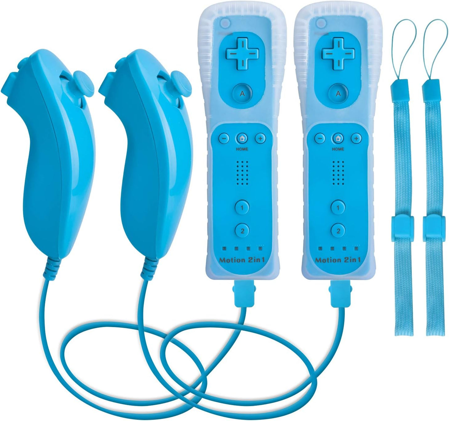 Motion Plus Wii Controllers 2Packs with Nunchucks for Wii U
