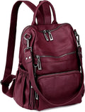 Uromee Travel Backpack Purse for Women Vegan Leather Convertible