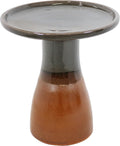 Sunnydaze 21ft H Ceramic Bird Bath - Dusty Rose Outdoor Pedestal