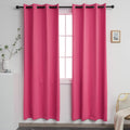 YGO Hot Pink Blackout Curtains 2 Panels Set - Room Darkening Drapes