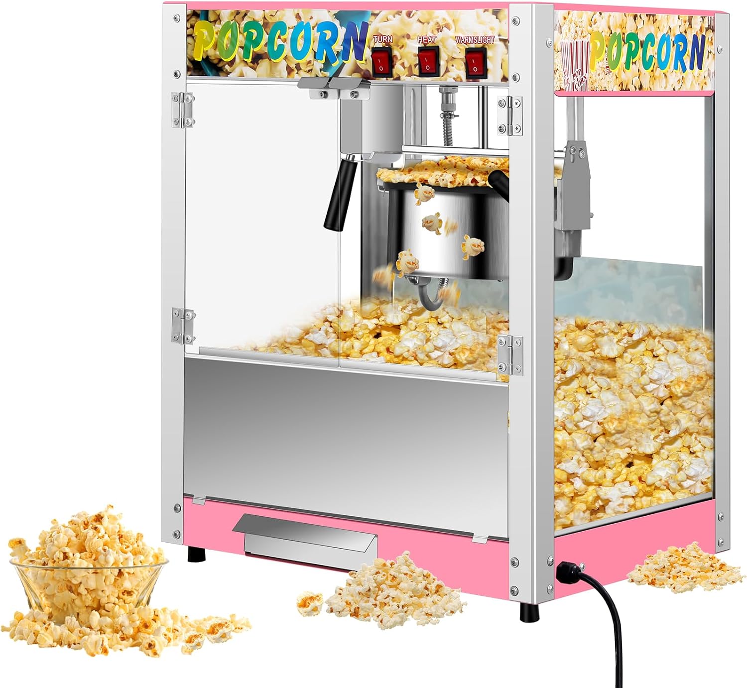 48 Cups in Minutes: Pink Popcorn Maker by RIGMEC