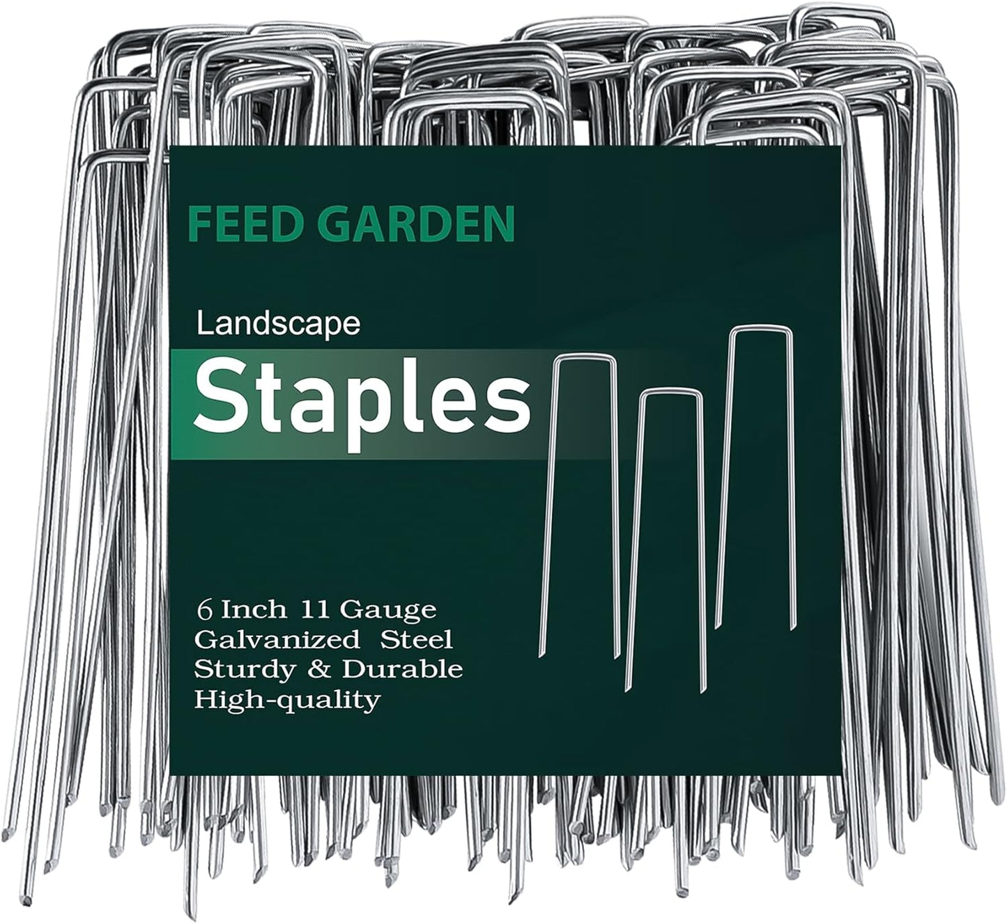 6 Inch Galvanized Landscape Staples for Garden and Yard Use