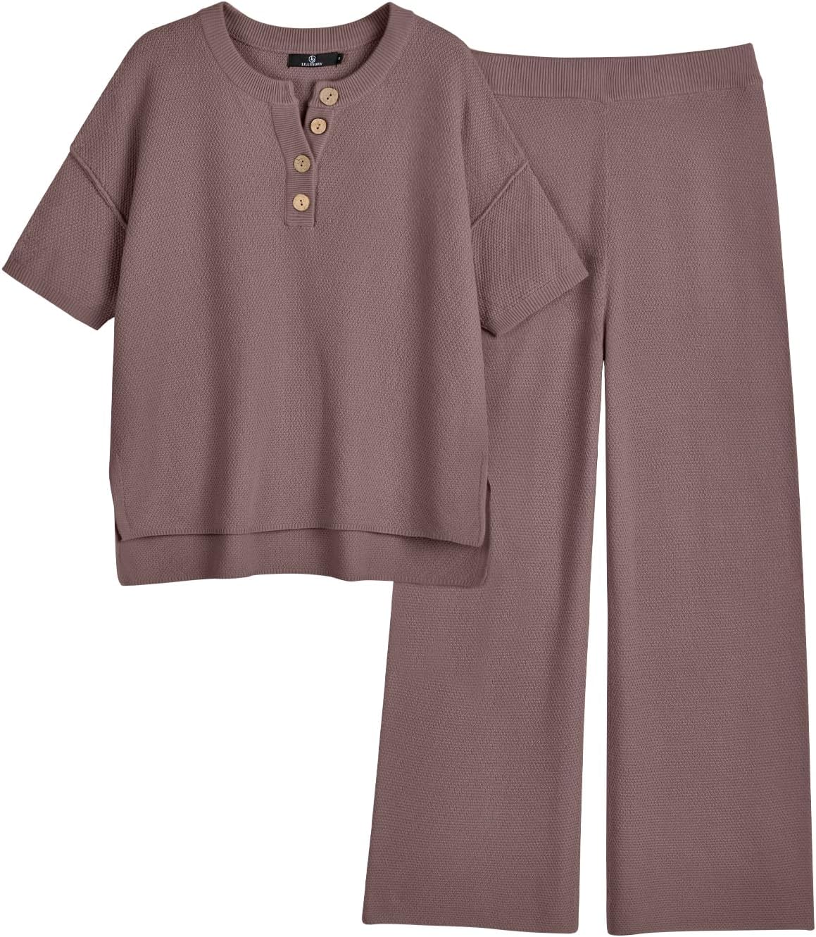 LILLUSORY Lounge Sets for Women: Cozy Knit Tops & Pants