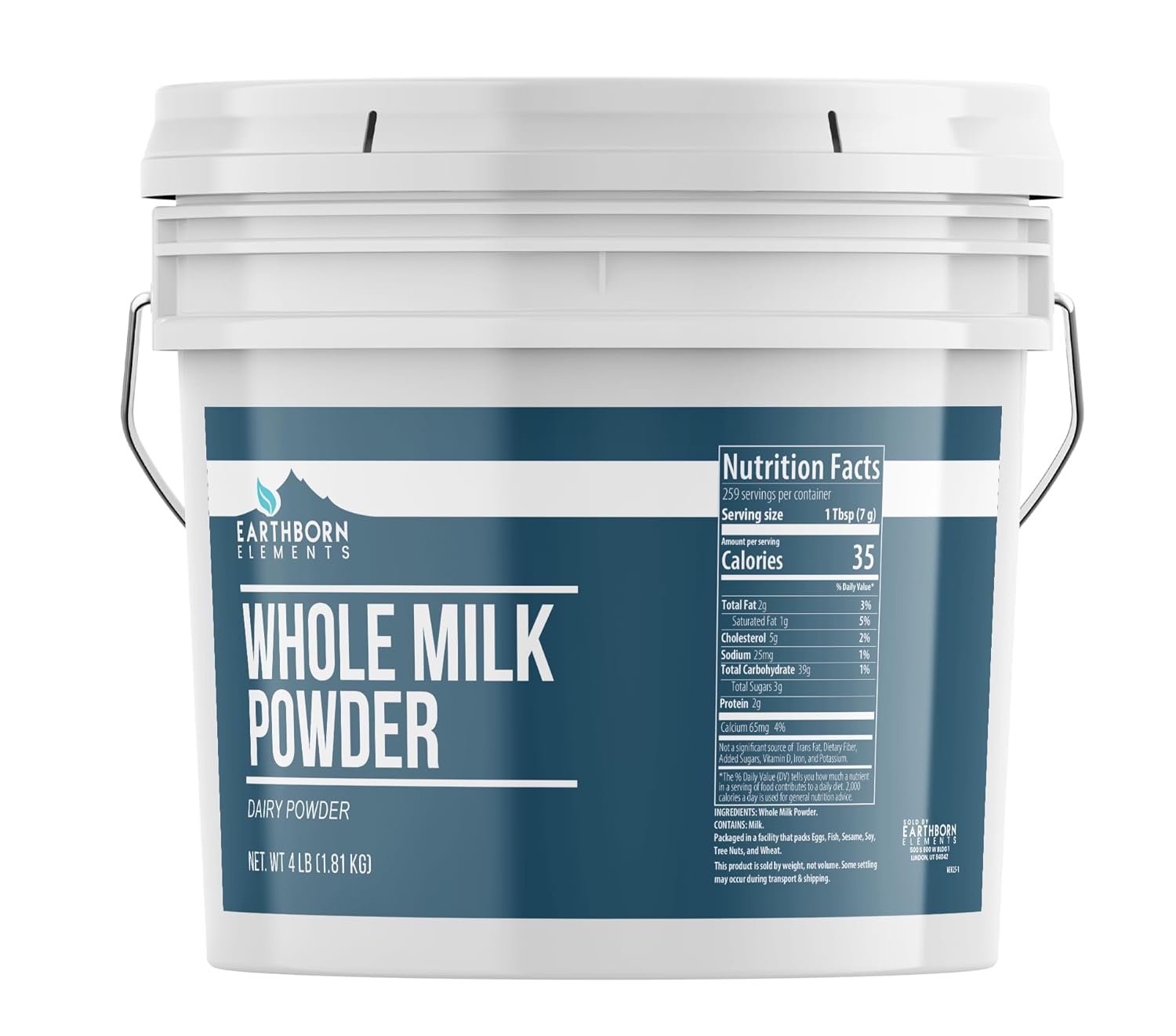 Earthborn Elements Whole Milk Powder for Smoothies and Shakes
