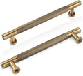 5 Pack Antique Brass Kitchen Cabinet Pulls 5 in Solid Brass Handles