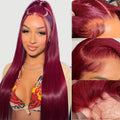 Burgundy Lace Front Wigs Human Hair for Stunning Looks