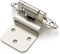 3/8 in Inset Cabinet Hinges 40 Pack (20 Pairs) - Self-Closing Satin