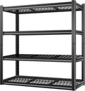 Heavy Duty Garage Shelving 46in W x 24in D x 72in H - 4-Tier Utility