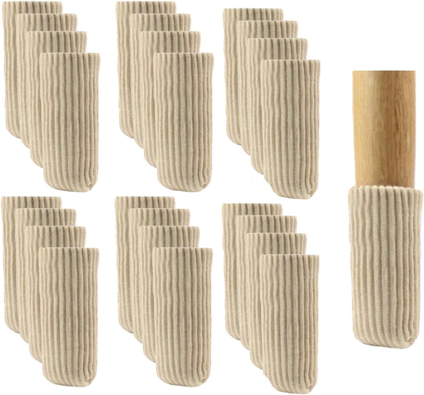Beige Furniture Leg Socks - Move Quietly, Scratch-Free