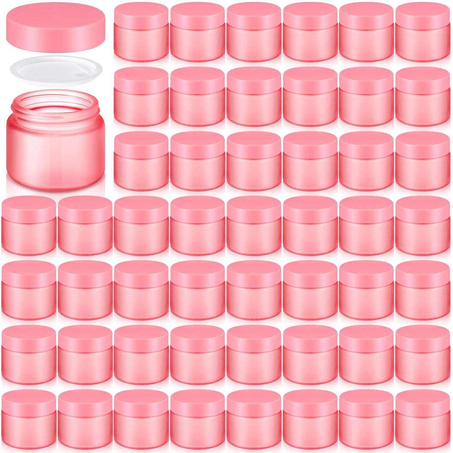 48 Pcs 2 oz Glass Jars with Lids for Travel and DIY Projects