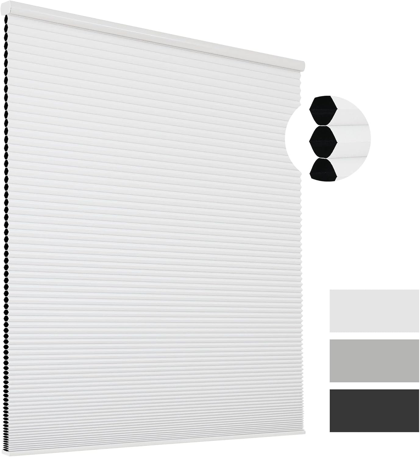 Joydeco Cellular Shades Cordless Blackout Blinds for Windows