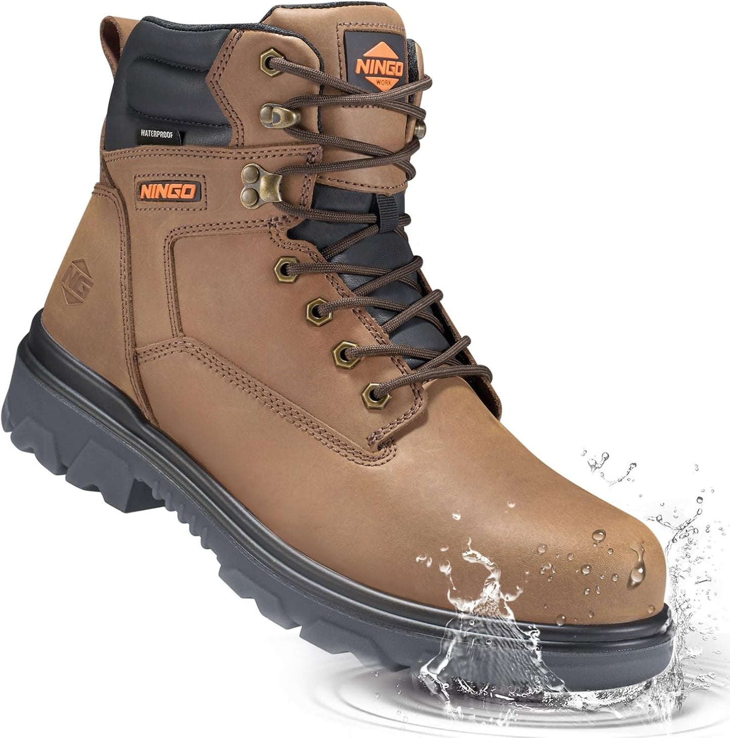 Steel Toe Waterproof Work Boots for Men - Durable & Comfortable