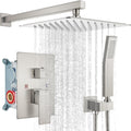 gotonovo Rainfall Bathroom Shower System 12in Brushed Nickel
