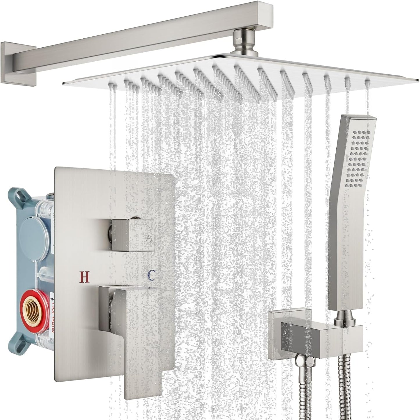 Gotonovo Rainfall Bathroom Shower System with 12 Inch Head