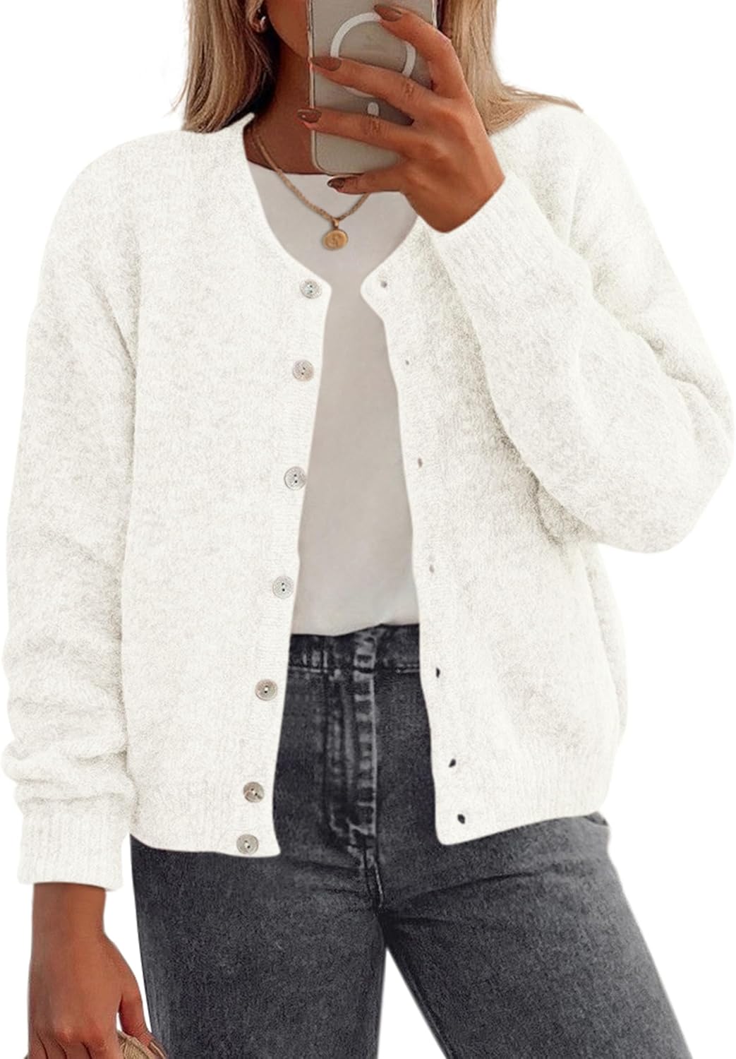 PRETTYGARDEN Fall Long Sleeve Cardigans for Women Trendy Style