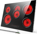 30 Inch Electric Cooktop 5 Burner Ceramic Cooktop - High Power Slide