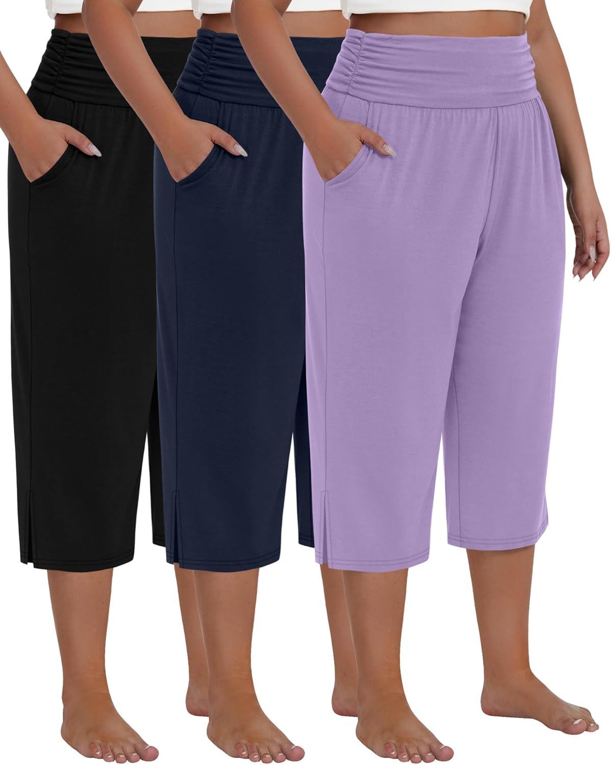 Neer Women's Plus Size Cotton Capri Pants for Comfort and Style