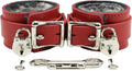 Atlas Wrist or Ankle Cuffs Latigo Leather with Faux Chinchilla Fur
