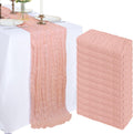 Blush Pink Cheesecloth Table Runner 12 Pack 10ft - Rustic Boho Decor