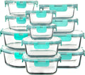 12 Pack Glass Food Storage Containers with Lids - Meal Prep Ready