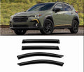 Tape-On Window Visors 4-Piece for 2024 2025 Subaru Crosstrek - Smoke