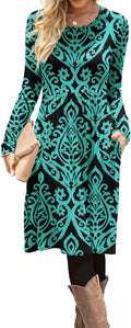 Versatile Long Sleeve Dress for Women with Handy Pockets by DB MOON