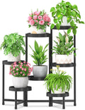 7 Tier Folding Plant Stand Indoor Outdoor - Space-Saving Black Display