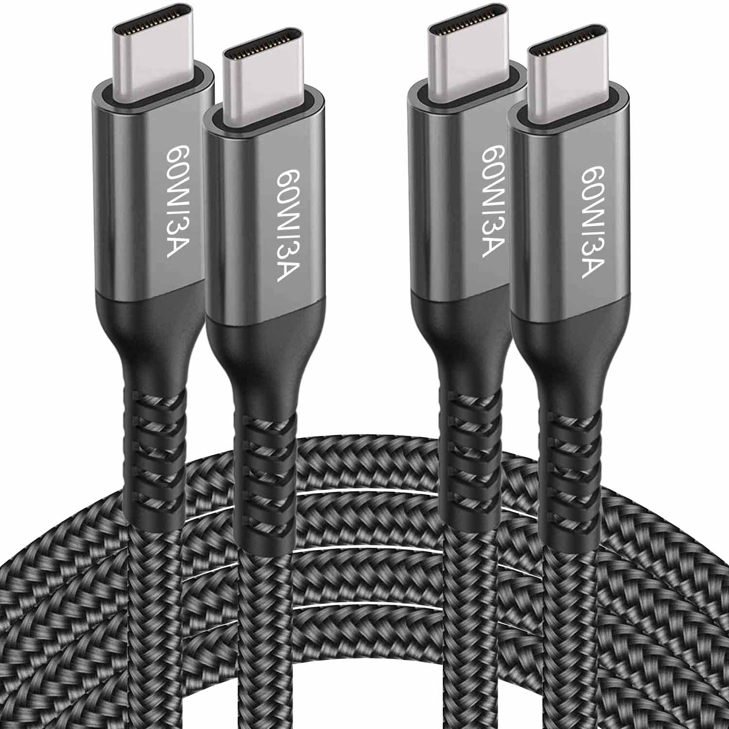Fast Charge Any Device with 60W Type-C Cables!