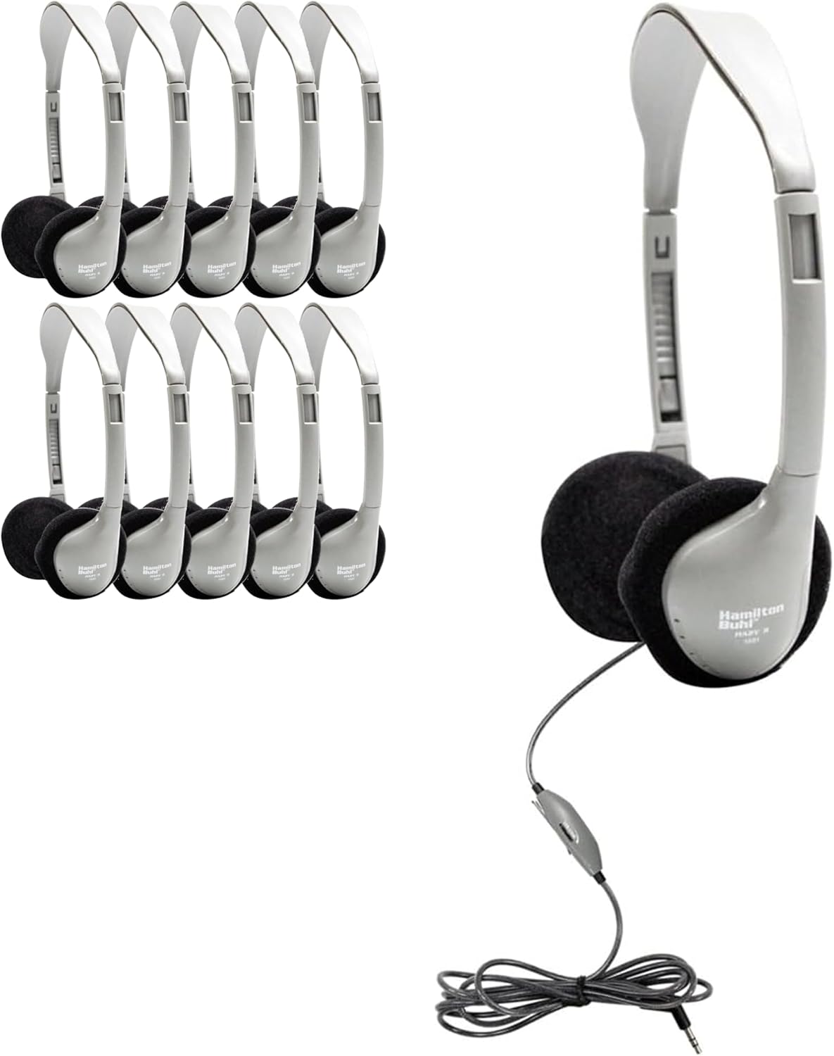 HamiltonBuhl Schoolmate On-Ear Stereo Headphones for Classrooms