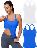 MathCat Workout Tank Tops for Women with Built in Bra - Seamless