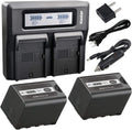 Kastar Fast Dual LCD Charger + 2x Battery for Panasonic VW-VBD58
