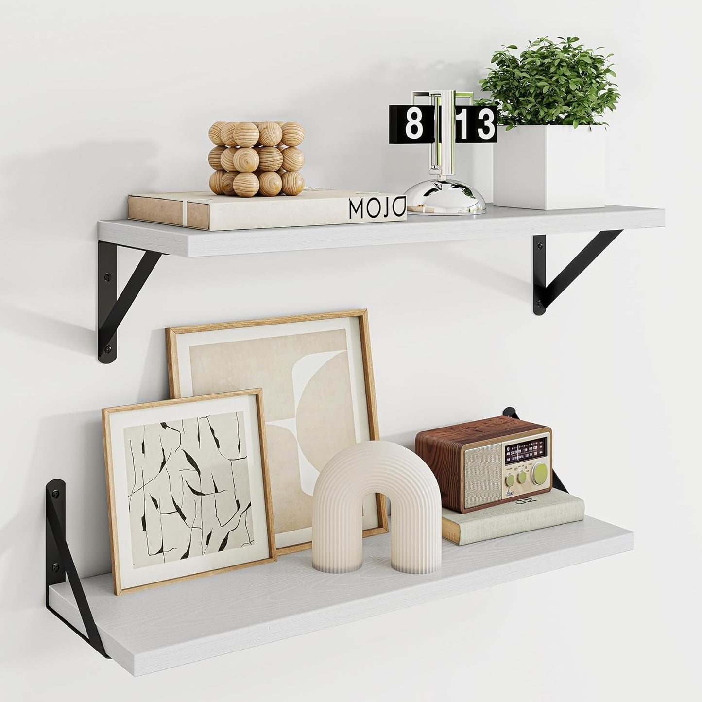 Wall Shelves Long Set of 2 for Stylish Home Storage Solutions
