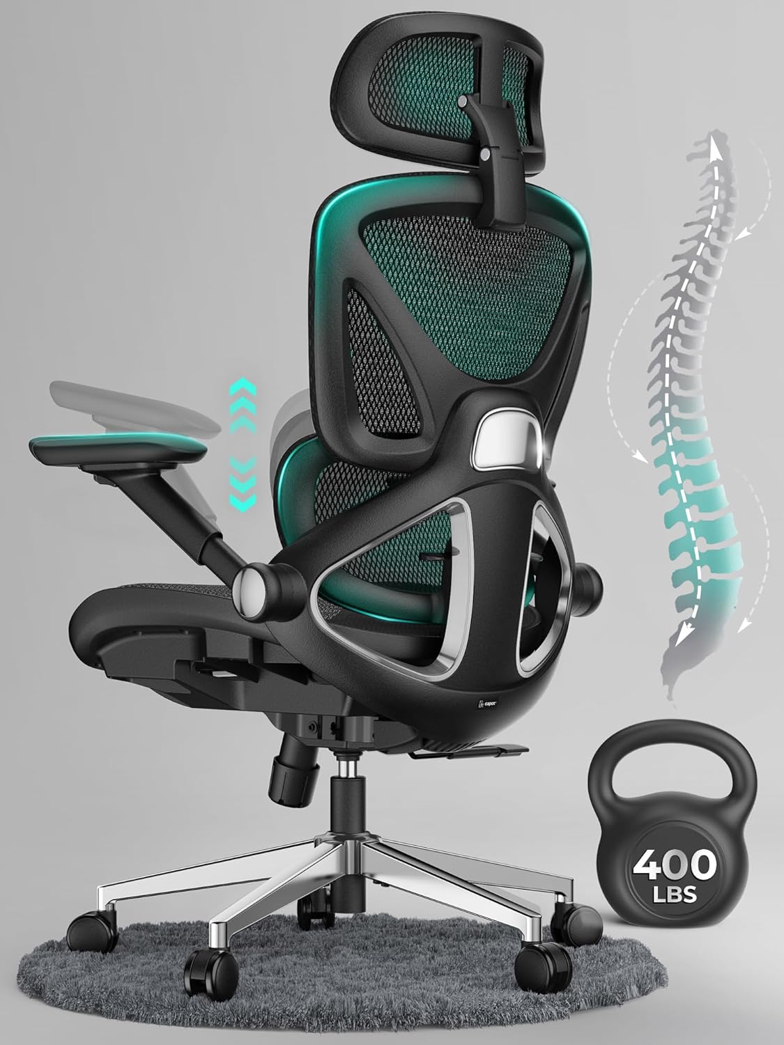 400lbs High Back Ergonomic Office Chair - Comfy & Adjustable