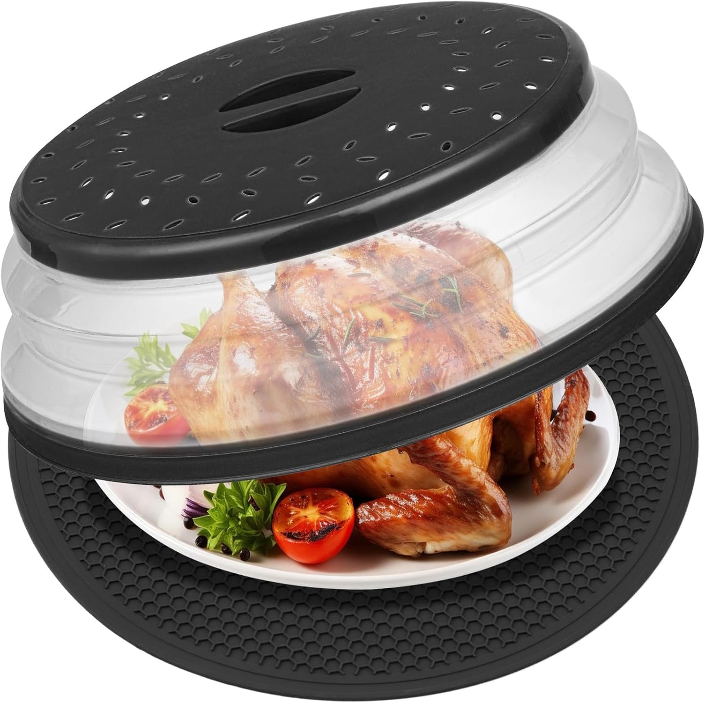 Large Vented Microwave Food Cover Set by MAGJIUKE