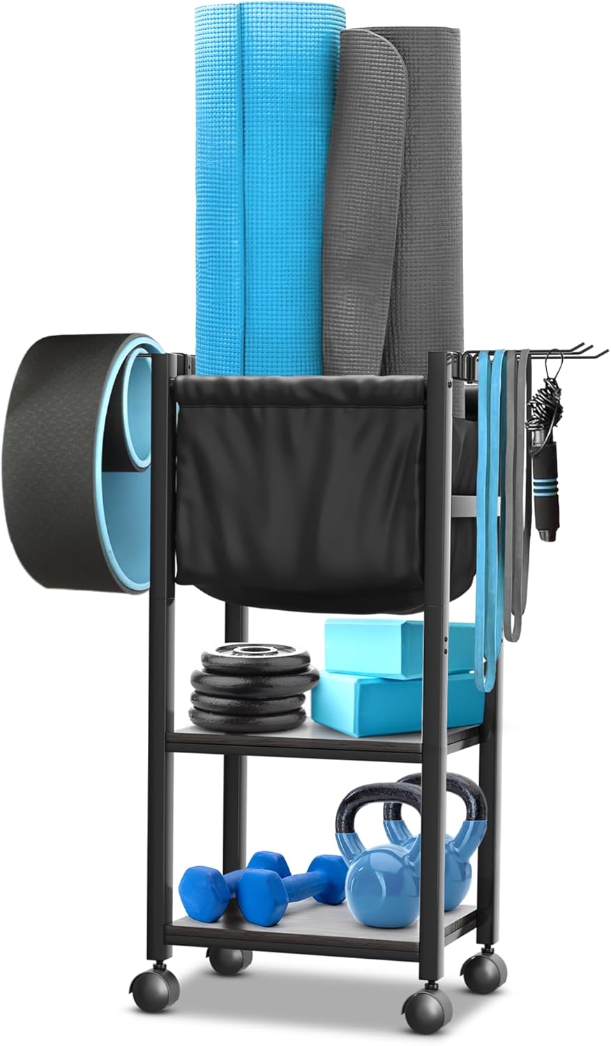 Ultimate Home Gym Organizer - Stylish & Strong 88LBS Capacity