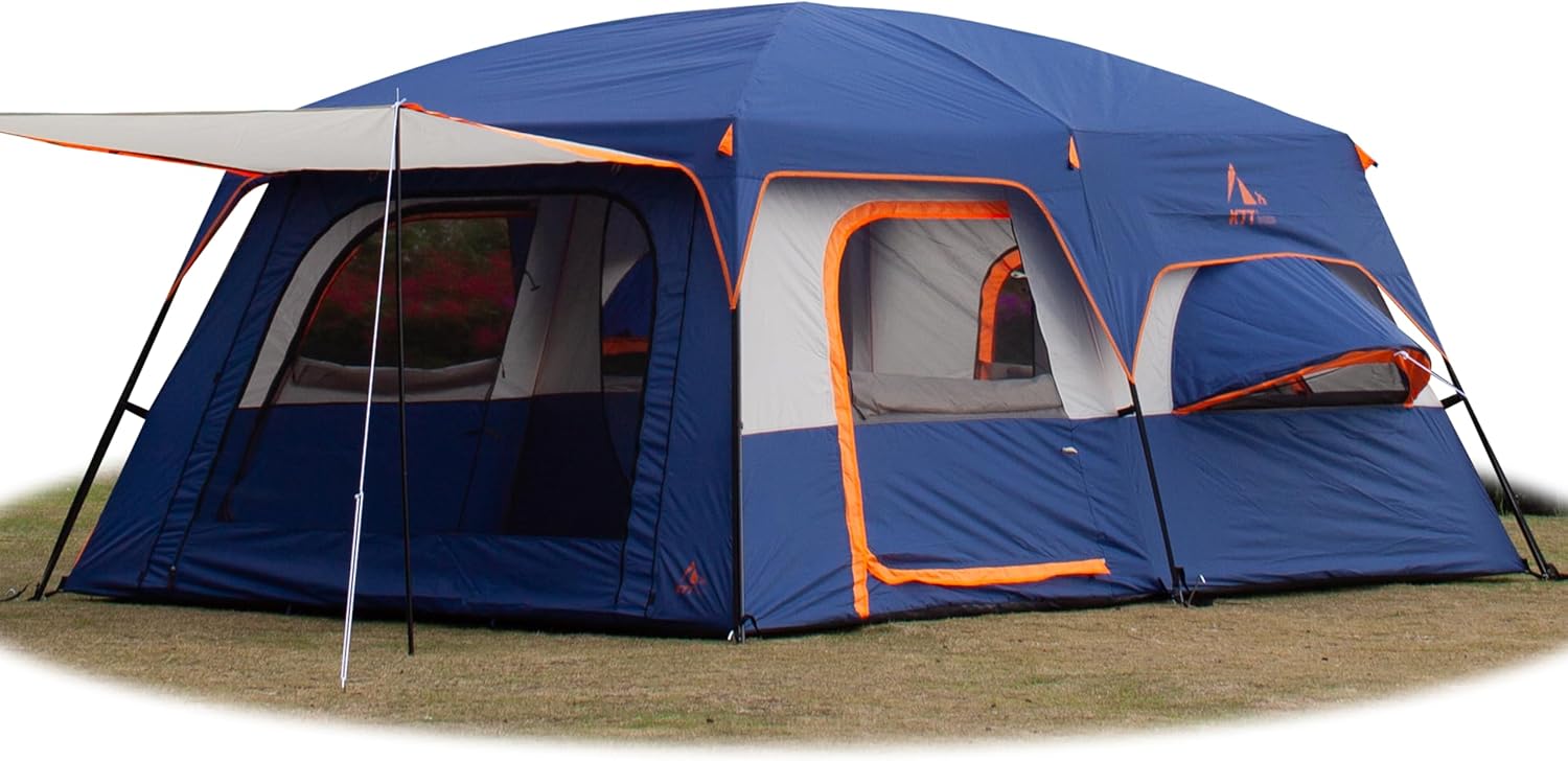 KTT Extra Large Family Cabin Tent for 10-12-14 Persons Outdoor