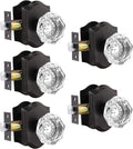 Crystal Door Knob 5 Pack Oil Rubbed Bronze - Hall & Closet