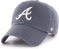 MLB Vintage Navy Primary Logo Clean Up Adjustable Baseball Cap
