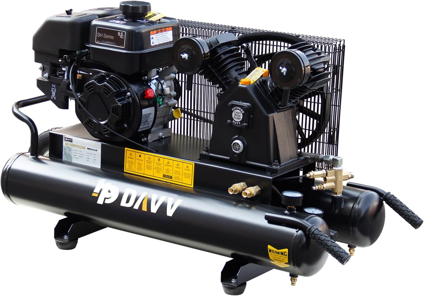 HPDAVV 6.5HP Gas Air Compressor - Portable Power for Workshop